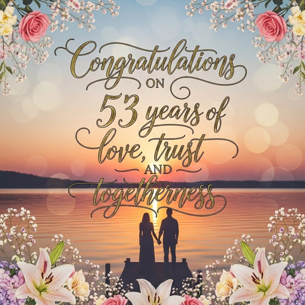 53rd wedding anniversary wishes for couple