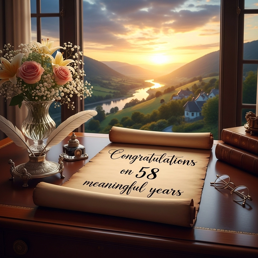 58th Wedding Anniversary Wishes for Parents