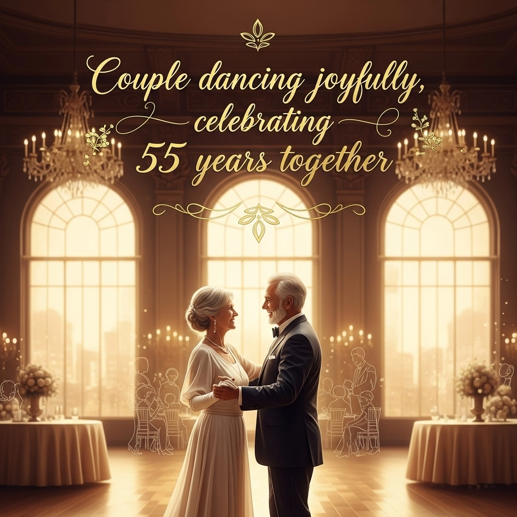 Happy 55th Wedding Anniversary GIF