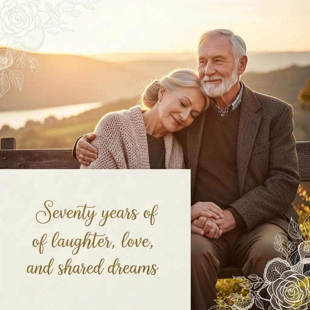 70th Wedding Anniversary Quotes for a Couple