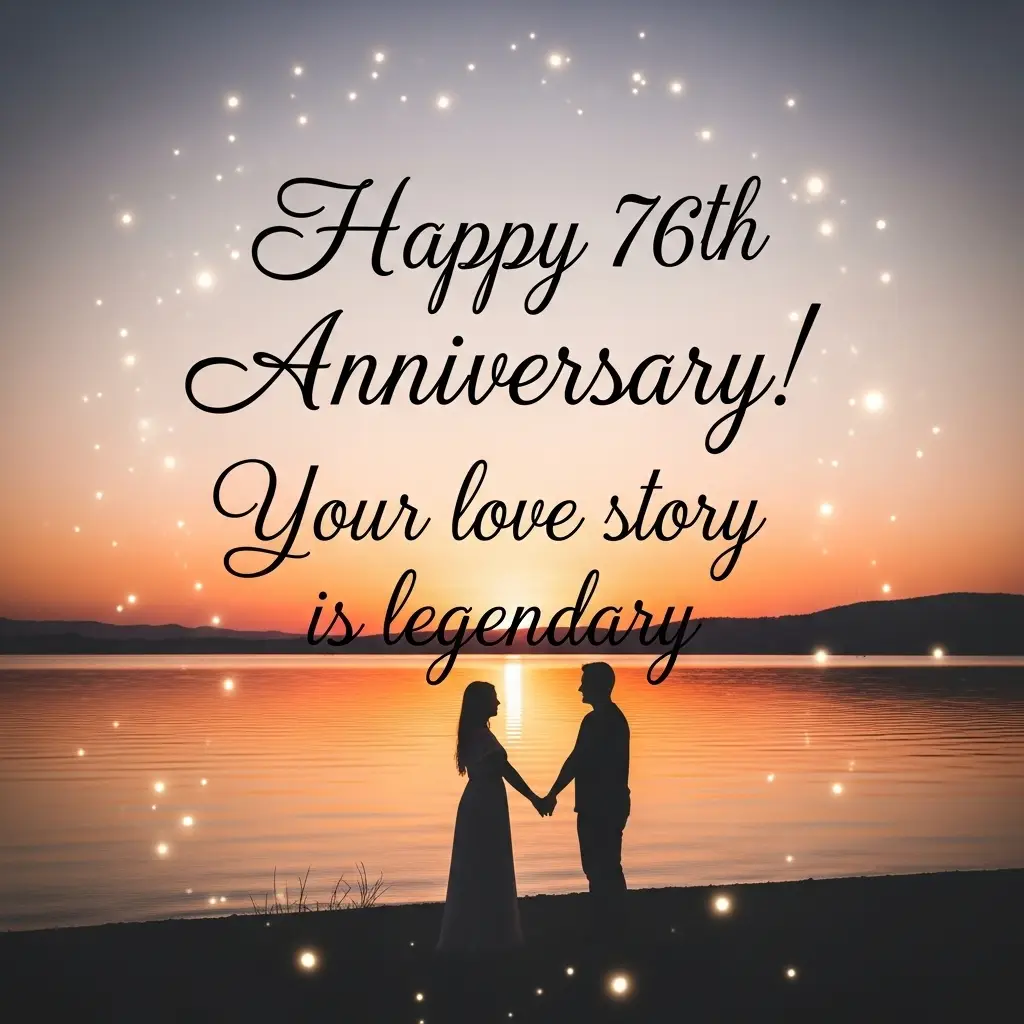 76 Years Wedding Anniversary Message