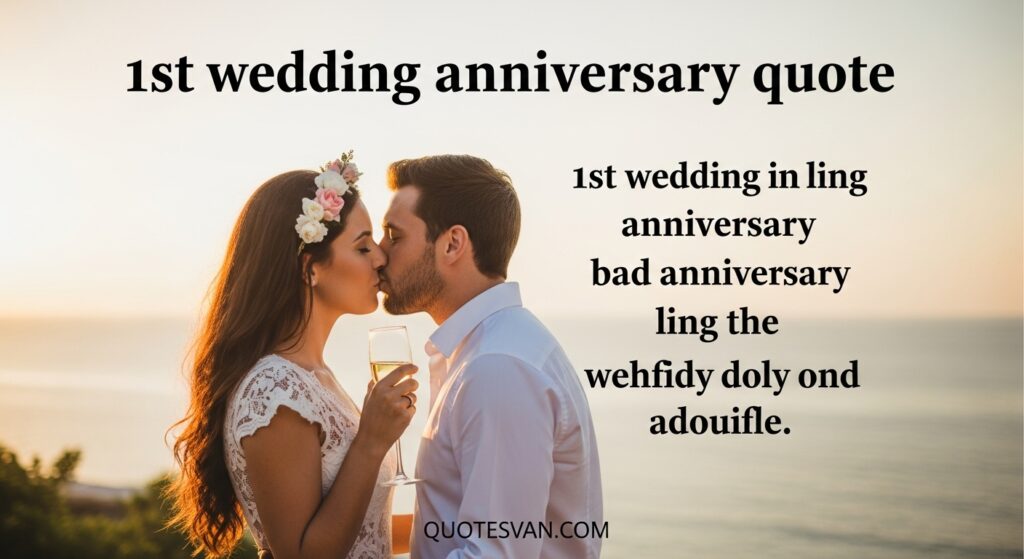 1st wedding anniversary quote