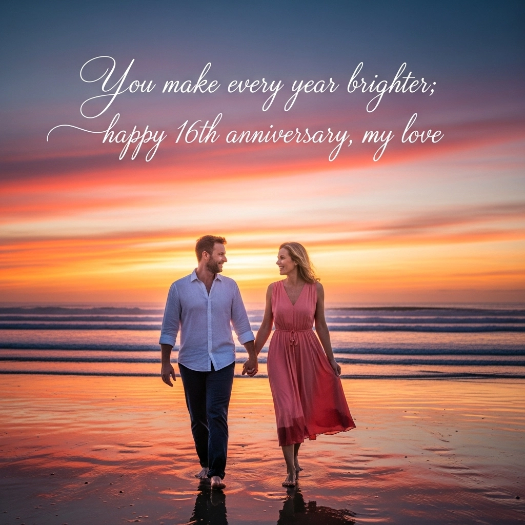 16th Wedding Anniversary Quotes for Husband